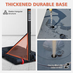 Basketball Hoop 5.73-10FT Height Adjustable Portable Basketball Goal for Indoor Outdoor Basketball Stand 44in Backboard with Wheels Orange