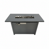 11'' H x 42'' L Steel Propane Outdoor Fire Pit Table with Lid