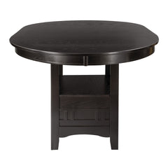 Dark Cherry Finish Counter Height 1pc Dining Table w Extension Leaf and Storage Base Traditional Design Dining Room Furniture