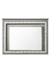 Antares Light Gray Oak Finish Mirror W/Led