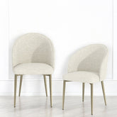 Cora White Fabric Side Chair (Set of 2)