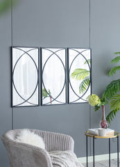 32'' Rectangular Wall Mirrors with Black Frame, Home Decor for Living Room Bedroom Entryway