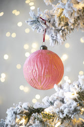 D4.7" Christmas Ball Ornaments, Glass Decorative Hanging Ball Christmas Tree Ornaments for Holiday Party Decorations, Set of 4
