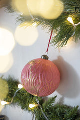 D4.7" Christmas Ball Ornaments, Glass Decorative Hanging Ball Christmas Tree Ornaments for Holiday Party Decorations, Set of 4