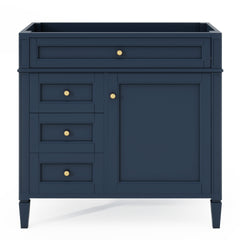 36'' Bathroom Vanity without Top Sink, Modern Bathroom Storage Cabinet with 2 Drawers and a Tip-out Drawer, Solid Wood Frame (NOT INCLUDE BASIN SINK; REPLACE WF315154AAC)