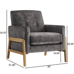 Matson Tufted Back Accent Chair - Coal