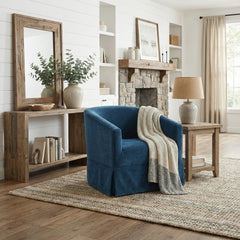 Earl Baltic Skirted Swivel Chair