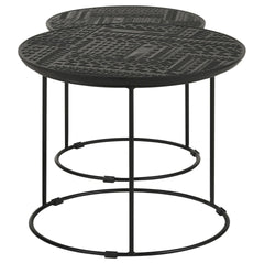 Matte Black 2-Piece Nesting Table