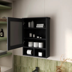 Wenge Medicine Cabinet with Door and Included Mirror