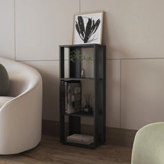Wenge Bookcase in Melamine with Open Storage