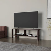 Stained Walnut TV Stand with Open Storage