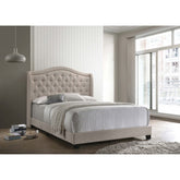 Maassluis Beige Upholstered Eastern King Bed