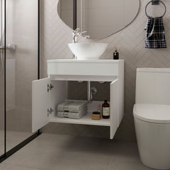 White Bathroom Vanity with 2 Doors