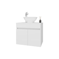 White Bathroom Vanity with 2 Doors
