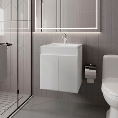 White Bathroom Vanity with two Doors
