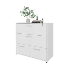 White Dresser with 4 Spacious Drawers