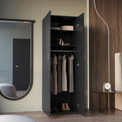 2-Shelf Rectangle Armoire Wenge