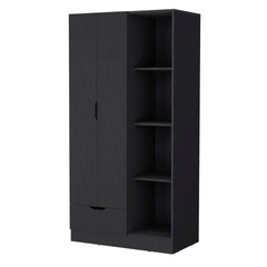2-Door Armoire with Open Compartment Wenge