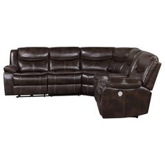 McLean Dark Brown Power Reclining Sectional Sofa