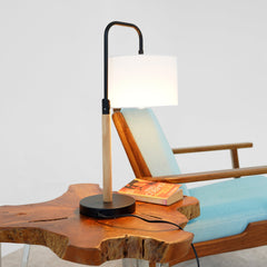 New Design Small Modern Stylish Desk Lamp In Stock In The United States,Easy To Install for Bedside Table Lamp, Night Light, Study Lamp, Arcus Paniz Simple Table Lamp with Cylinder Shade 110V