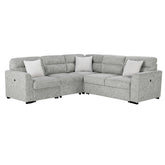 Emiliano Nickel Sectional with 3 Pillows