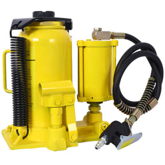Air Hydraulic Bottle Jack, 20 Ton/44029 LBS All Welded Bottle Jack, 10.2-19.7 inch Lifting Range, Manual Handle and Air Pump, for Car, Pickup, Truck, RV, Auto Repair, Industrial Engineering ,Yellow