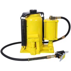 Air Hydraulic Bottle Jack, 20 Ton/44029 LBS All Welded Bottle Jack, 10.2-19.7 inch Lifting Range, Manual Handle and Air Pump, for Car, Pickup, Truck, RV, Auto Repair, Industrial Engineering ,Yellow