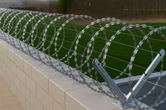Razor Wire Bracket - Barb Wire Extension Bracket - Galvanized V Bracket - Roll Concertina Garden Fence Wire Bracket - 1 Pair