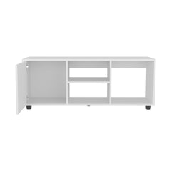 Tv Stand, 1 Door, 4 Shelves, 55" TV Capacity