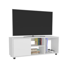 Tv Stand, 1 Door, 4 Shelves, 55" TV Capacity