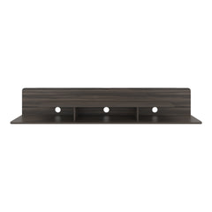 Eudora TV Stand 11.7" H, 3 Shelves, Dark Brown - Living Room
