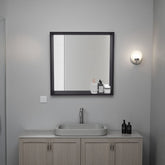Plains Medicine Cabinet 23.6" H, 1 Shelf, 1 Mirror, Black Wengue - Bathroom