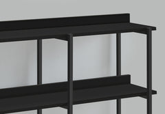 Accent Table, Console, Entryway, Narrow, Sofa, Living Room, Bedroom, Black Laminate, Black Metal, Contemporary, Modern