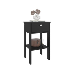 Shongopovi One Drawer Nightstand with Open Shelf, Compact Design, Modern Style, Bedroom Use, Wenge