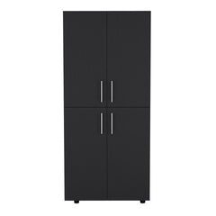 Hazel Armoire in melamine with 2 doors , 4 shelves and 2 clothes hanging bar