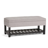Cosmopolitan - Storage Ottoman Bench with Open Bottom - Cloud Grey