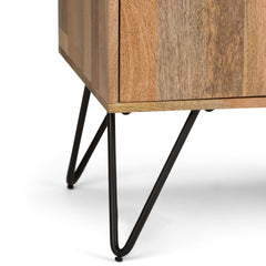 Hunter 60 inch Wide Solid Mango Wood TV Stand in Natural For TVs up to 65 inches