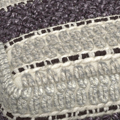 Grady - Square Pouf - Magenta / Natural