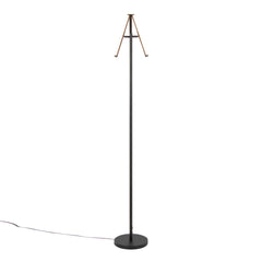 Icicle 65" Modern Swivel Floor Lamp in Black Metal by LumiSource