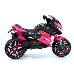 Kids Motorcycle Ride-On Motorcycle 3-Wheels Battery Powered Motorbike Rechargeable 12 V kids ride on toy with PU seat Training Wheels/manual throttle/ drive by hand /Lighting wheels