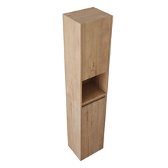 12" Bathroom Side Cabinet,Soft Close Doors,Float Mounting Design,Imitative Oak, SC00112IMO+SC00212IMO-K (KD-Packing)
