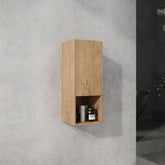 12" Bathroom Side Cabinet,Soft Close Doors,Float Mounting Design,Imitative Oak,(KD-Packing)