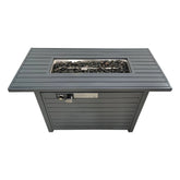 Outdoor 24" Gas Fire Pit Table with Lid – Durable Steel Construction