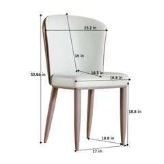 Modern Dining Chair with Carbon Steel Legs – Comfortable Seating for Home & Office (Set of 2)