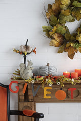 Set of 2, 8x8x6.3"H Knite Pumpkin, Pumpkin Ornament Decor for Holiday Harvest Festival Fall Festival & Thanksgiving