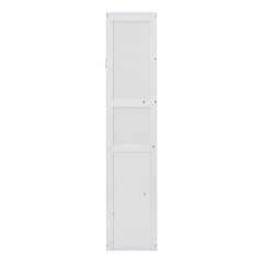 Full Size Murphy Bed Wall Bed with Shelves,White