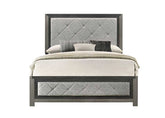 Jehoram Gray Linen & Gray Finish Eastern King Bed