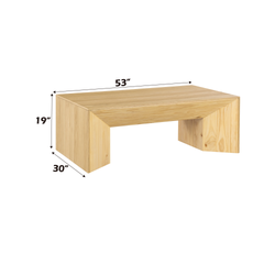 Harold Natural Oak Finish Coffee Table