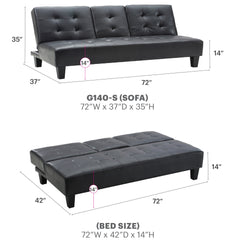 Richie G140-S Sofa Bed , BLACK