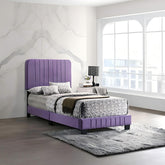 Contemporary Twin Bed In Vibrant Purple